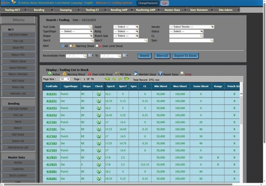 Tooling Management System